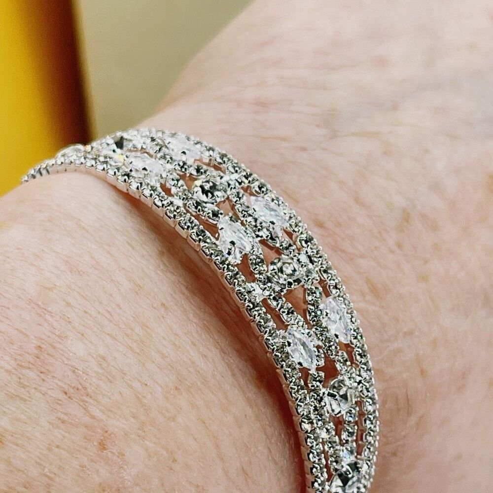 NWT Vivace CZ cuff bracelet in silver